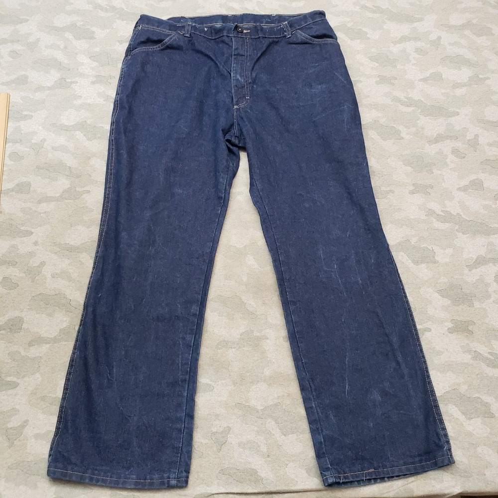 Bulwark FR Jeans Mens 36x29 Blue Flame Resistant Straight Leg Denim Dark Wash